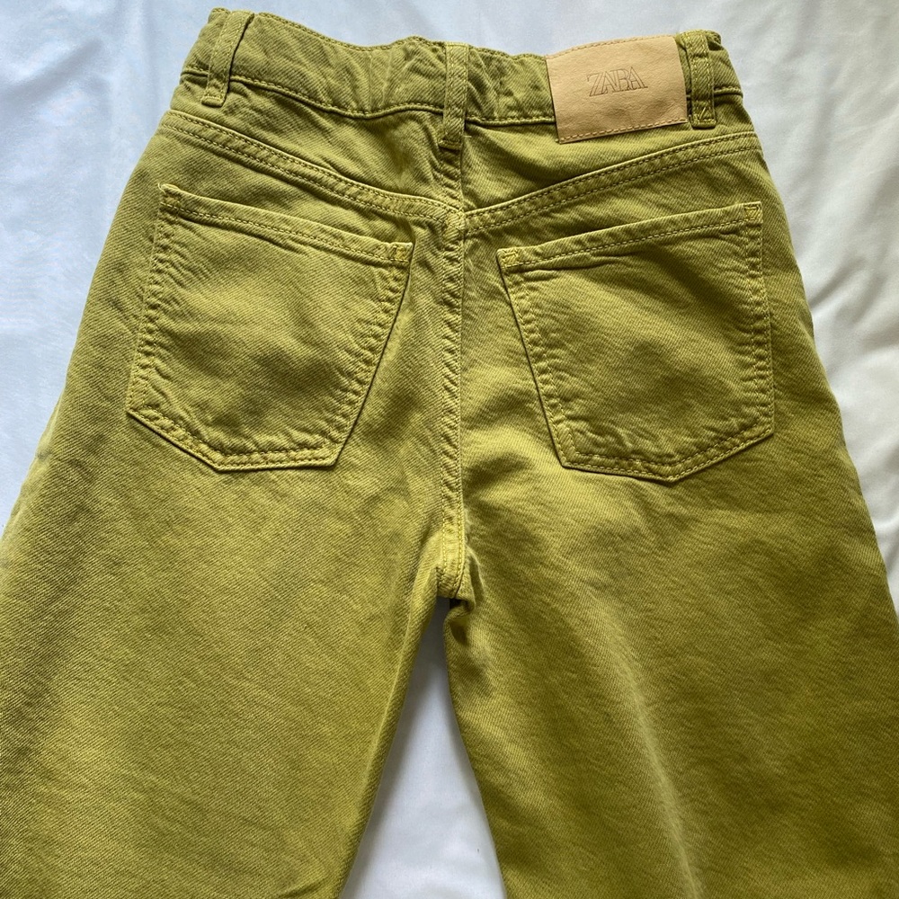zara girls wide leg cut buttoned jeans size 10